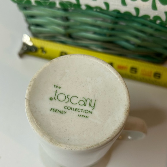 Vintage Irish Coffee set, porcelain transferware bowl, shamrock basket bundle - Picture 8 of 11